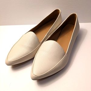 White Leather Loafers